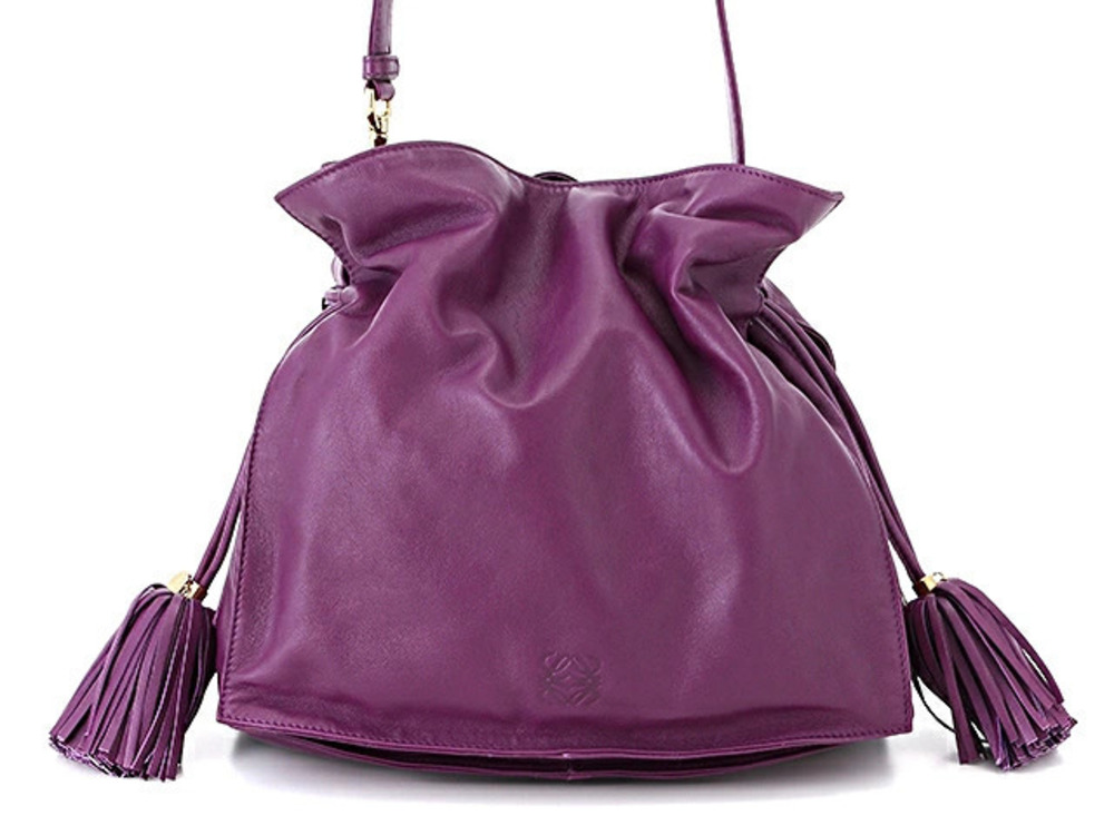 Loewe Flamenco Purple Calfskin Shoulder Bag